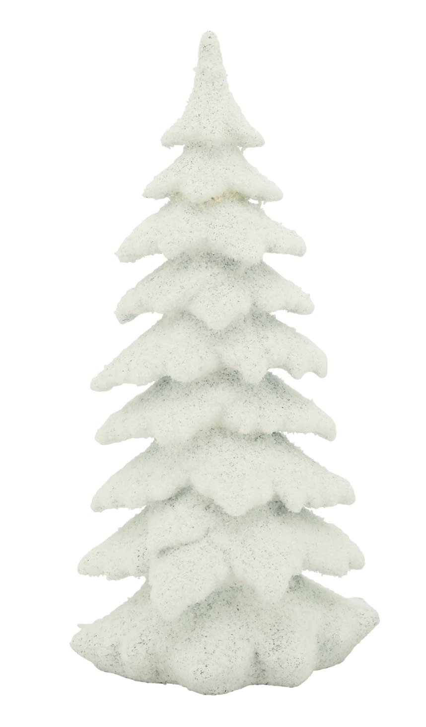 Fennco Styles Resin Christmas Tree Figurine - Decorative Holiday Tree for Christmas, Winter Festivals, Home, Desk, Mantel, Tabletop and Office Décor