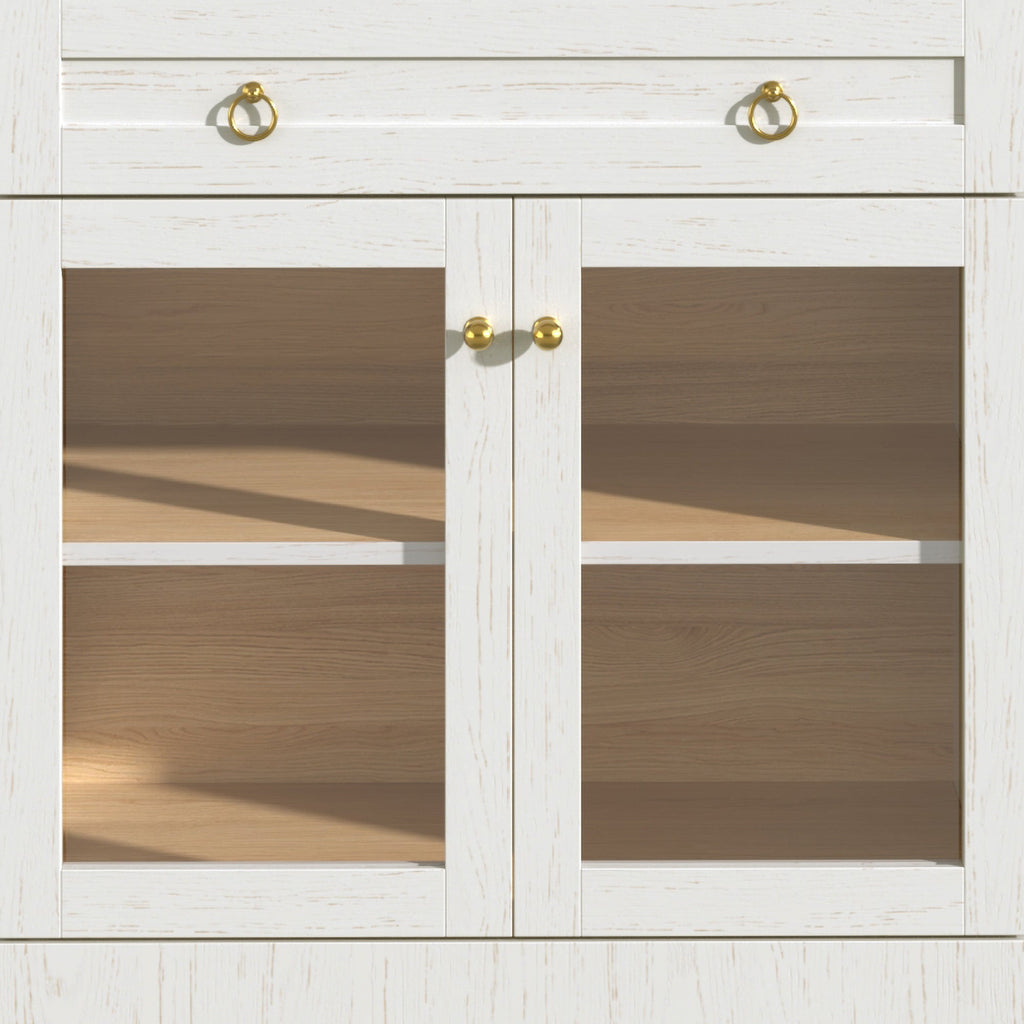 70-Inch Arched Bar Cabinet with Wine Rack