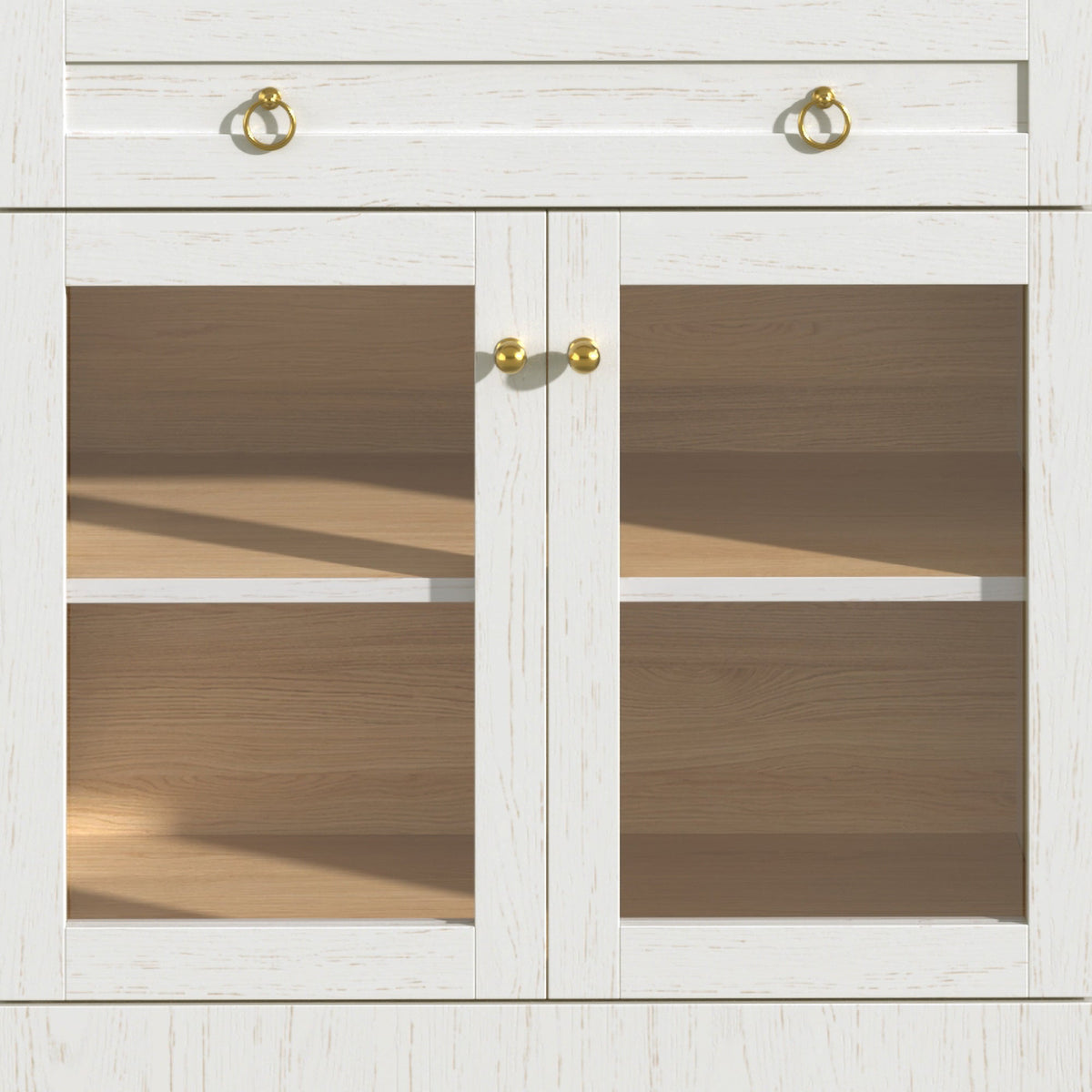 70" Tall Arched Bar Cabinet with Wine Storage and Adjustable Shelf - MDF & Metal