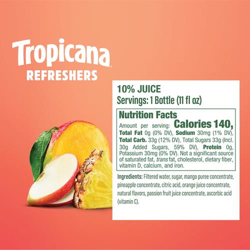 Tropicana Refreshers Pineapple Mango Juice Drink – 11 fl oz