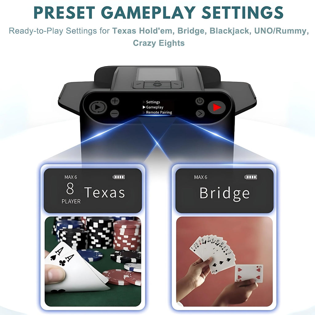 2-in-1 Automatic Card Shuffler & Dealer