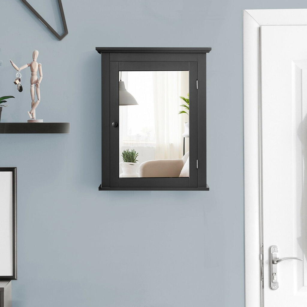 Bathroom Wall Mounted Storage Mirror Medicine