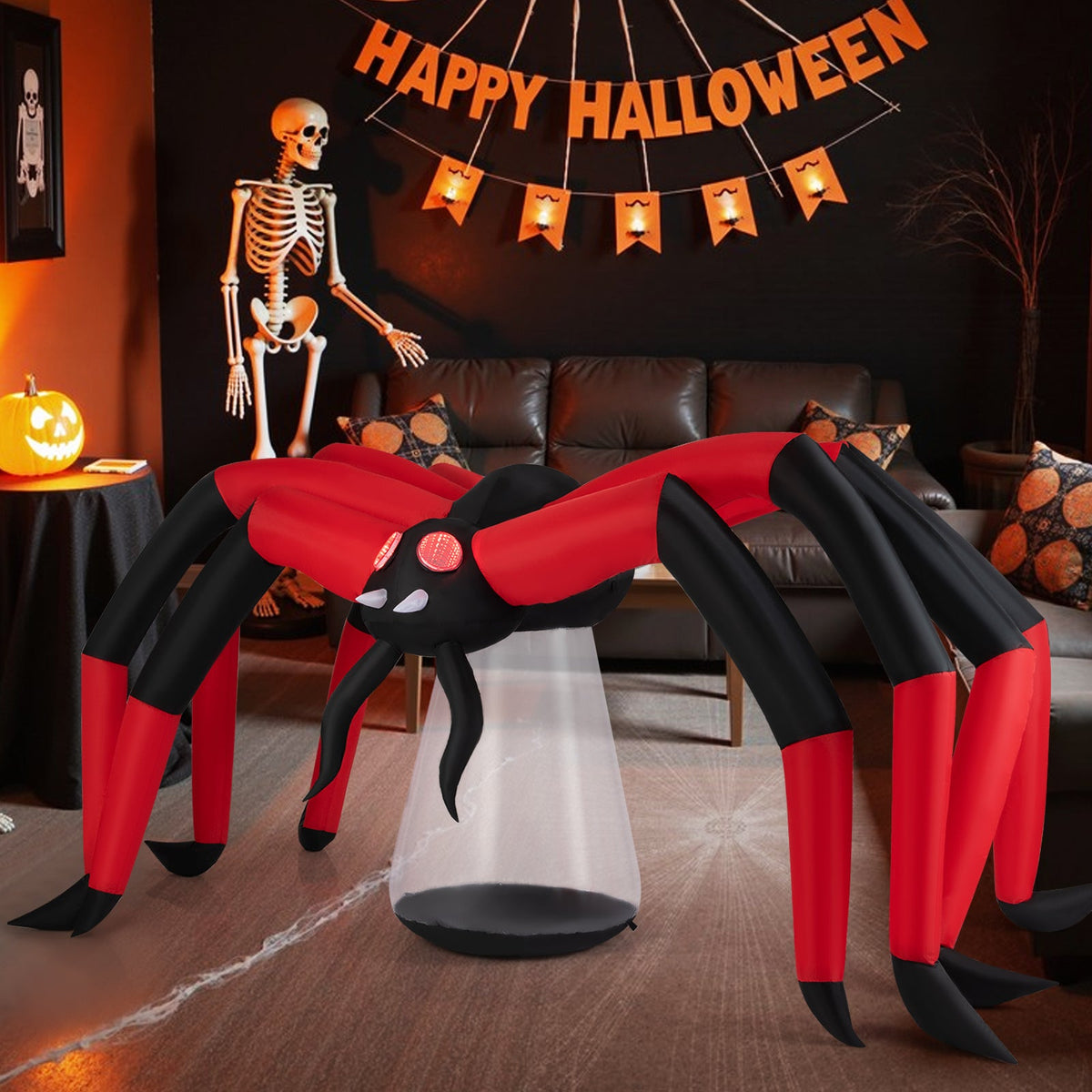 10-ft Light-Up Halloween Spider Inflatable
