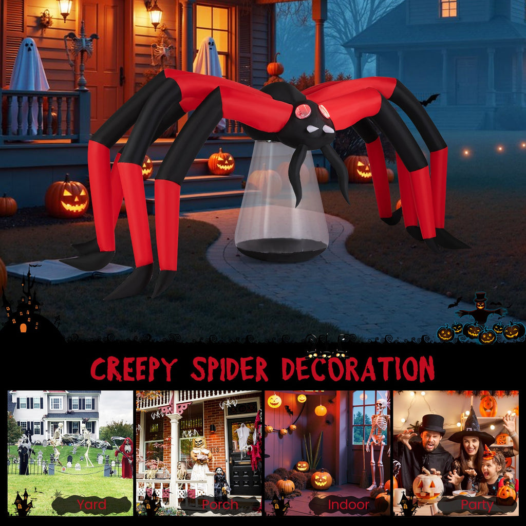 10-ft Light-Up Halloween Spider Inflatable