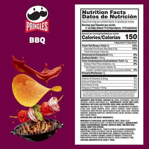 Pringles Potato Crisps Chips 5.5Oz 1 Can