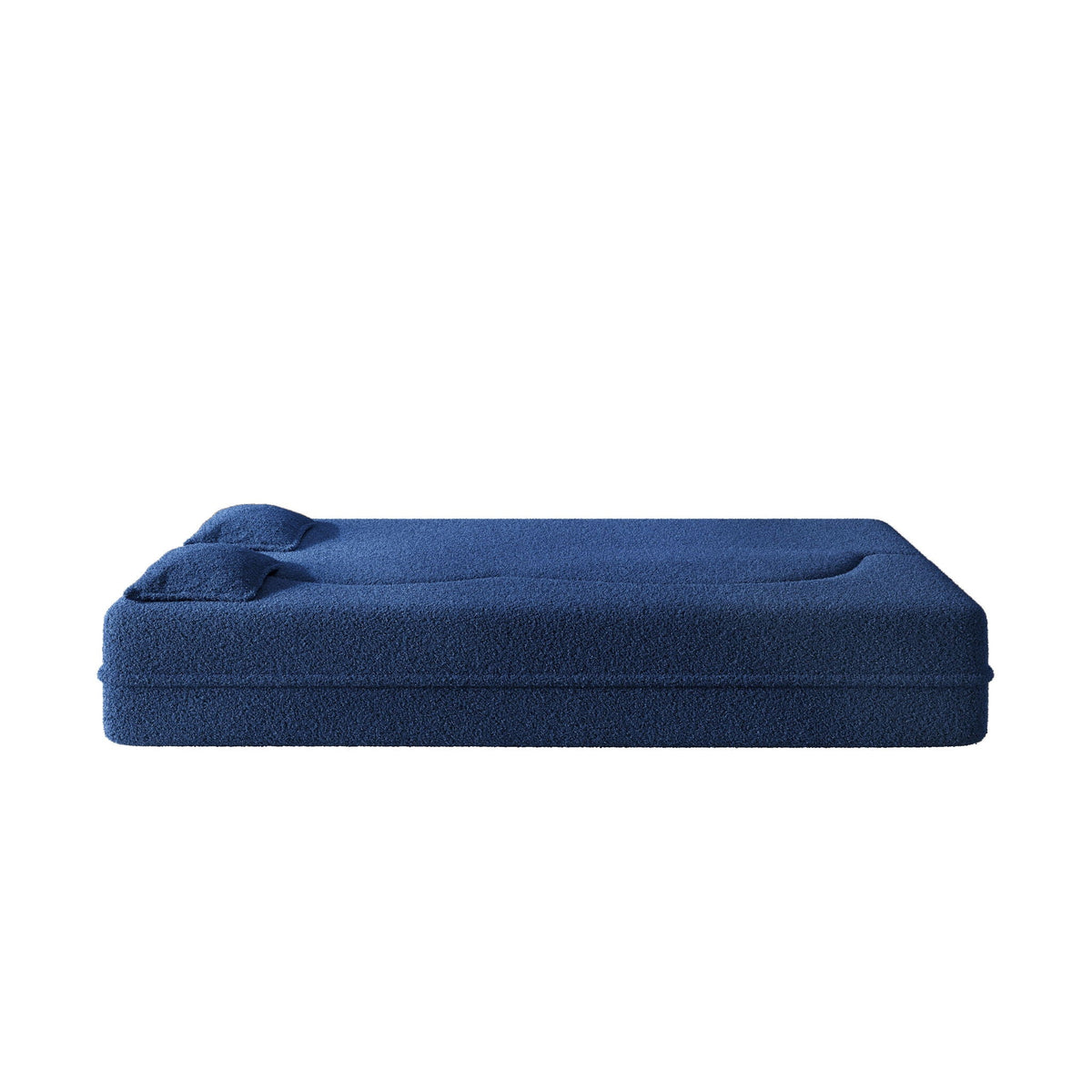 Modern Floor Sleeper Sofa Bed with 2 Pillows - Convertible Twin Size Folding Futon