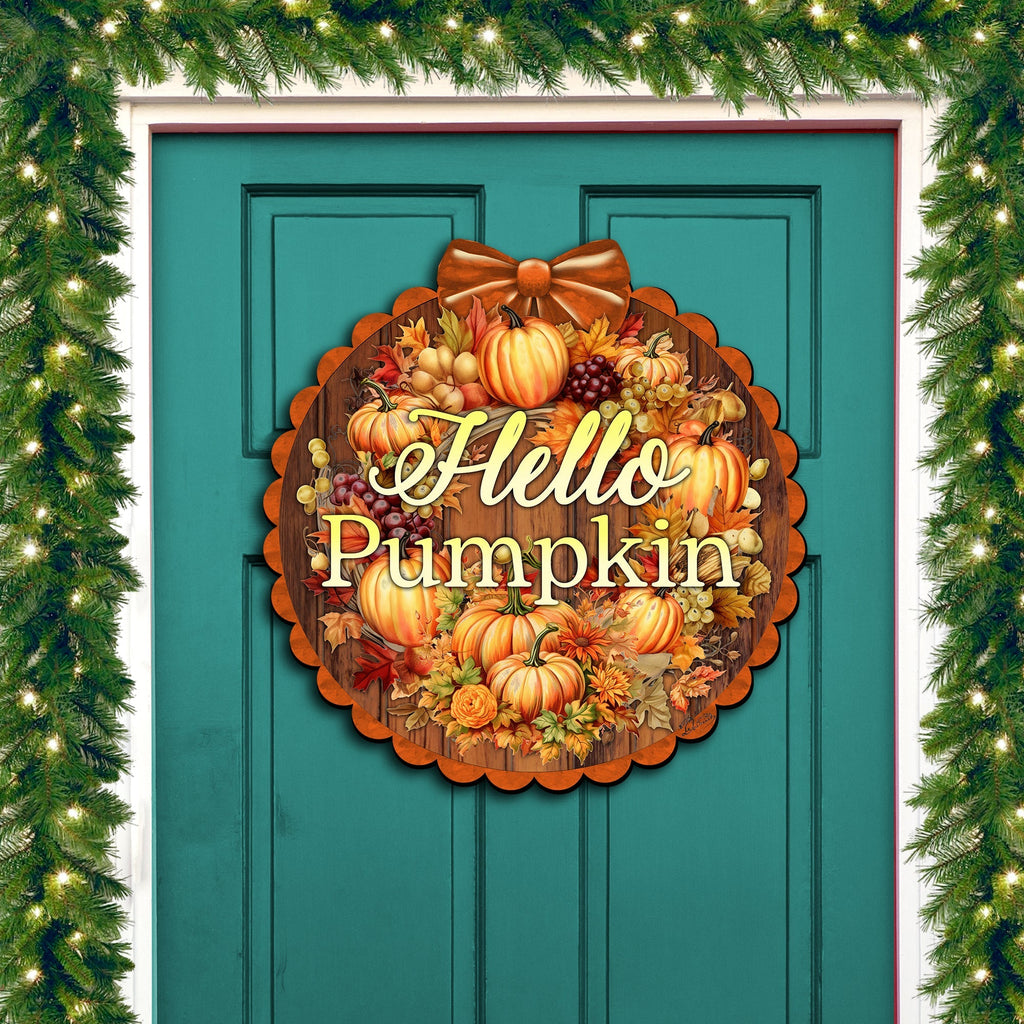 G. DeBrekht Hello Pumpkin Welcome Sign