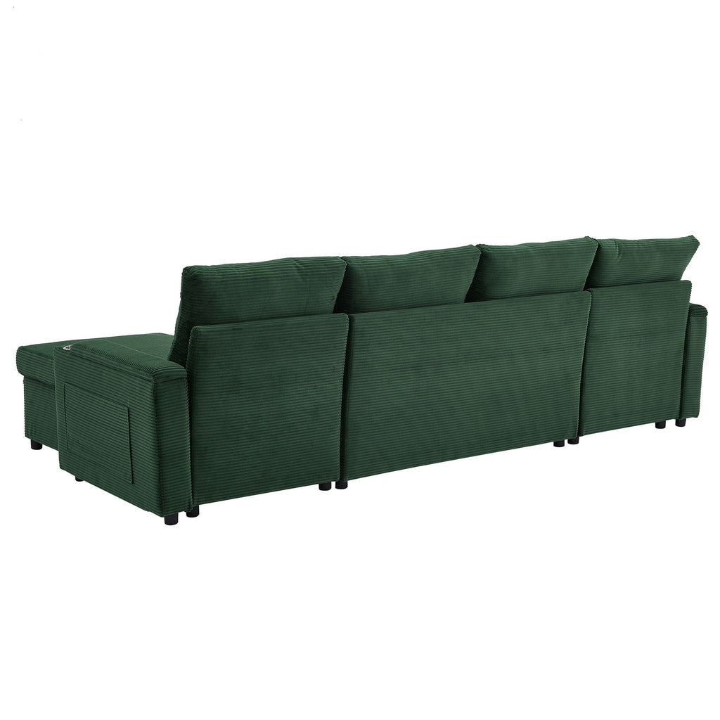 U Shaped Sectional Sofa Bed with