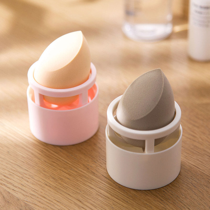 Heart-Pattern Makeup Sponge & Cosmetic Stand