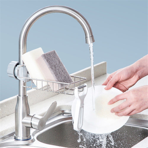 Adjustable Sink Sponge & Drain Rack