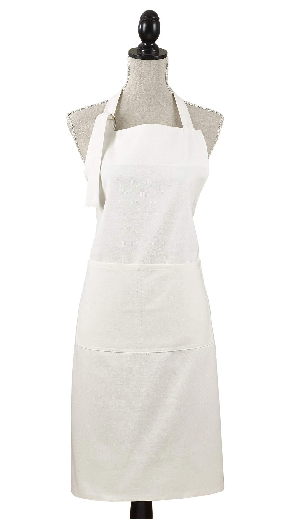 Fennco Styles Cuisine Denim Cooking Kitchen Cuisine 100% Cotton Full Sized Apron with Large Single Front Pocket