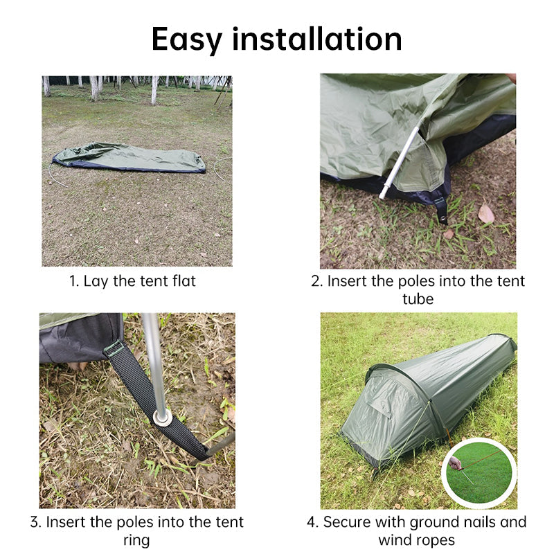 Single-Person Camping Tent & Outdoor Sleep Gear