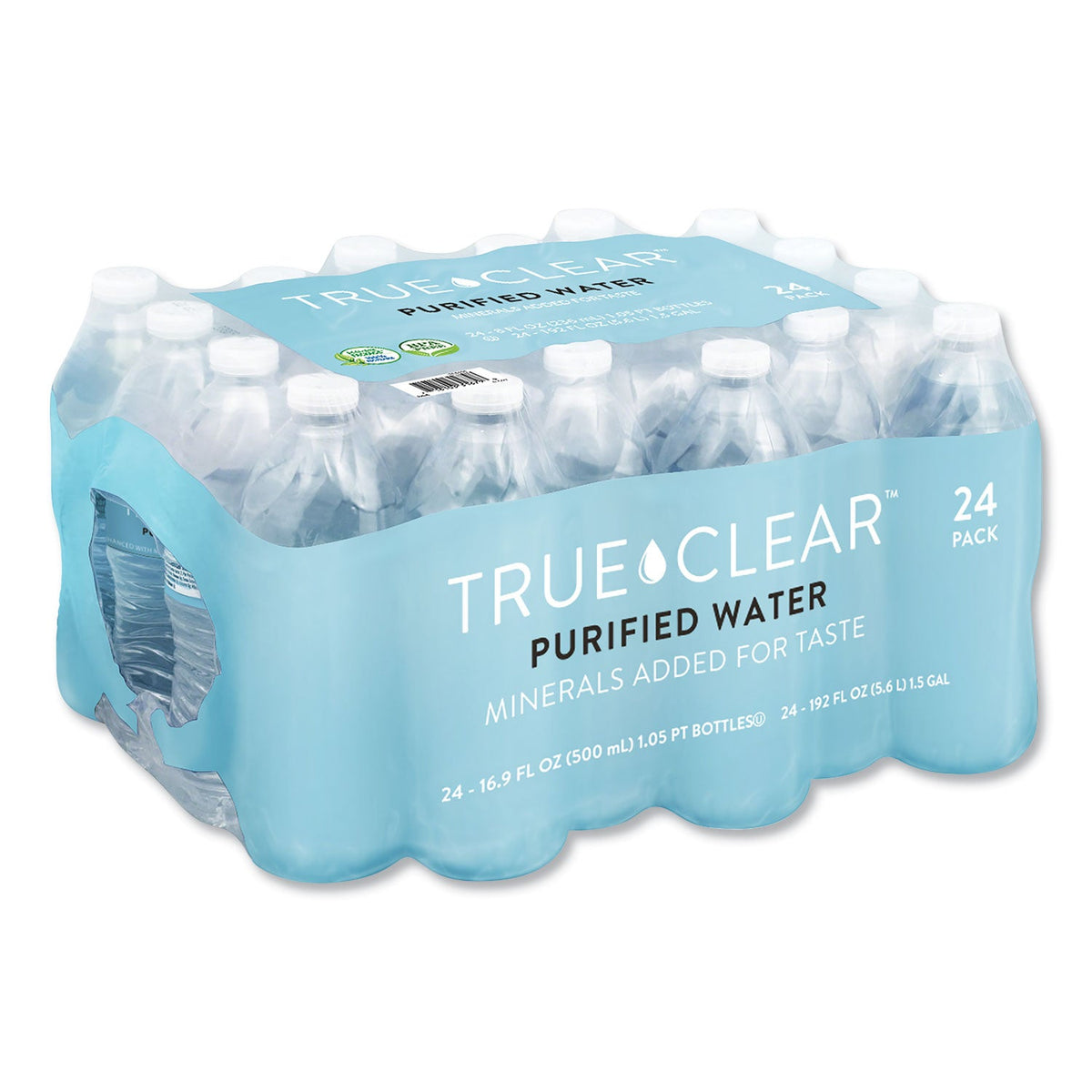 True Clear Purified Bottled Water 16.9 oz 24 Bottles