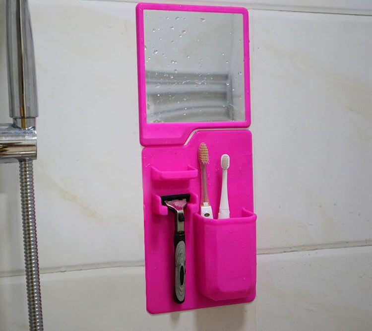 Multi-functional Silicone Toothbrush Holder Mighty Wall