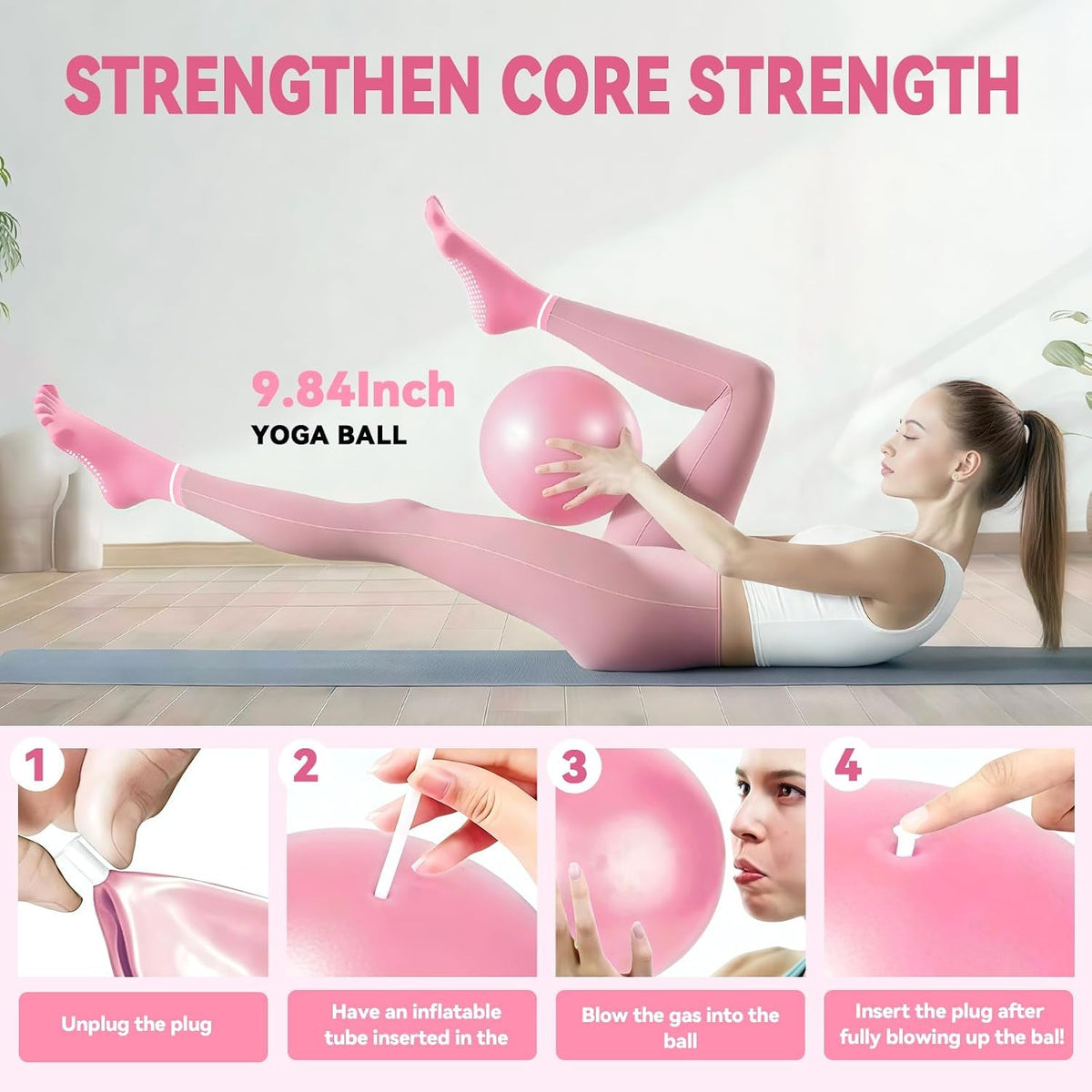 17-Piece Pilates Ring Set for Women – 14" Yoga Ring & Accessories