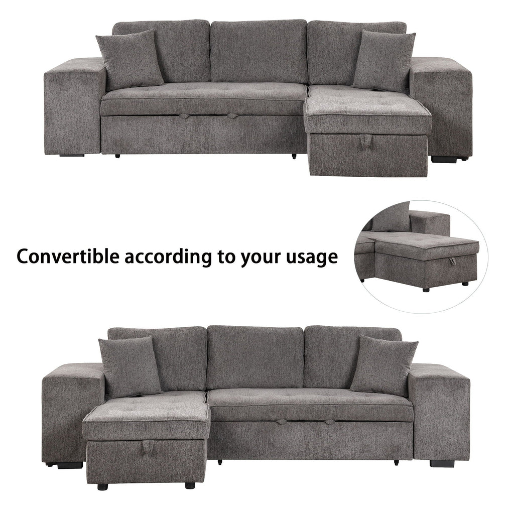 Modern L-Shape 3 Seat Reversible Sectional