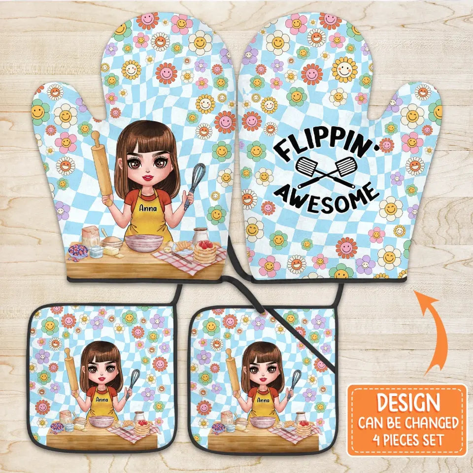 Personalized Cooking Girl Heat Resistant Oven