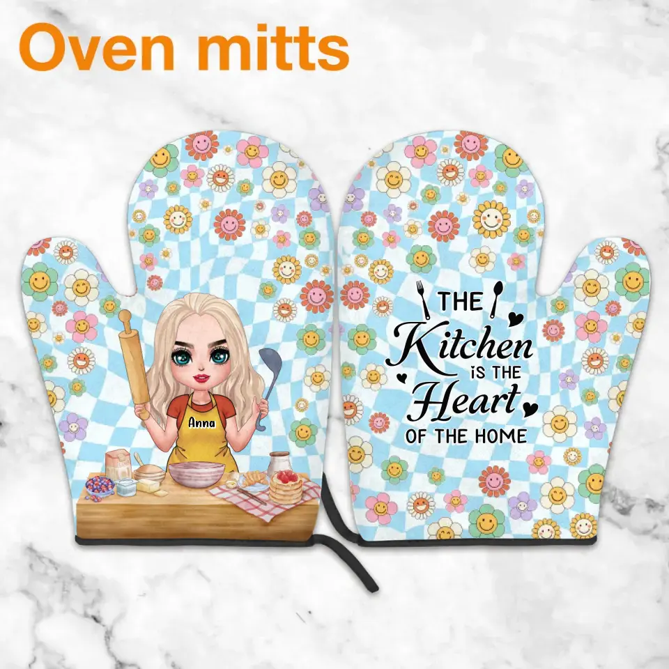 Personalized Cooking Girl Heat Resistant Oven