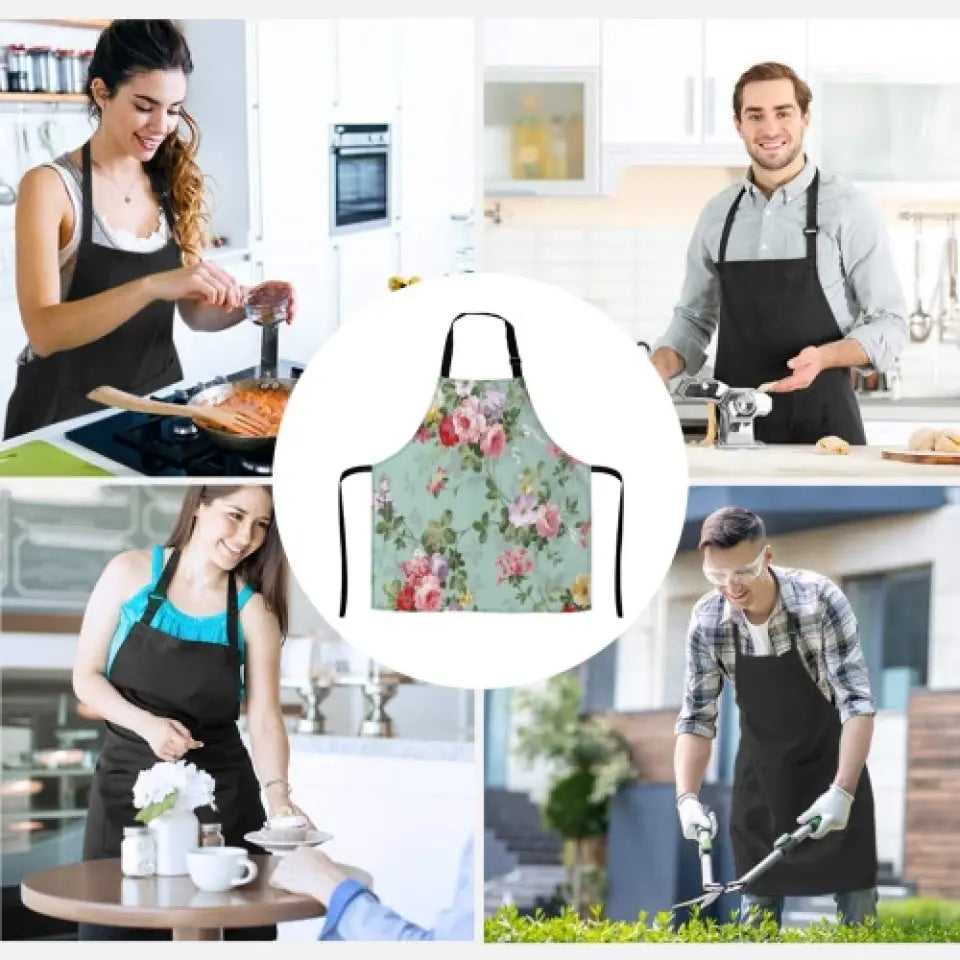 Personalized Kitchen Fashion Home Pocketless Apron