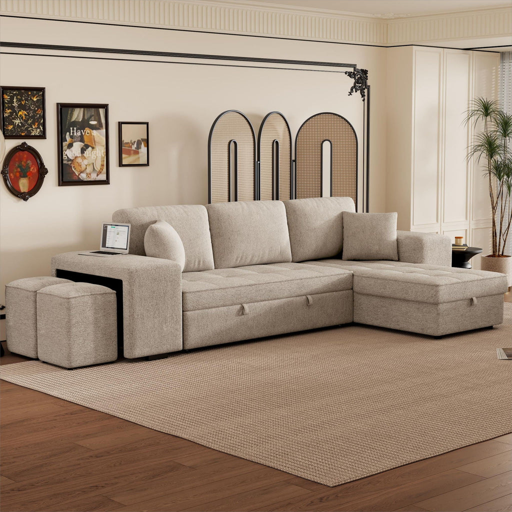 Modern L-Shape 3 Seat Reversible Sectional