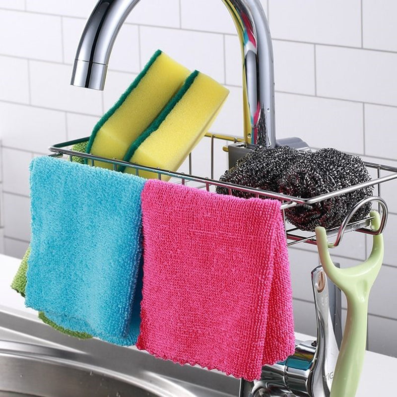 Adjustable Sink Sponge & Drain Rack