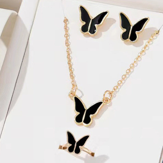 Butterfly Necklace & Earrings Set