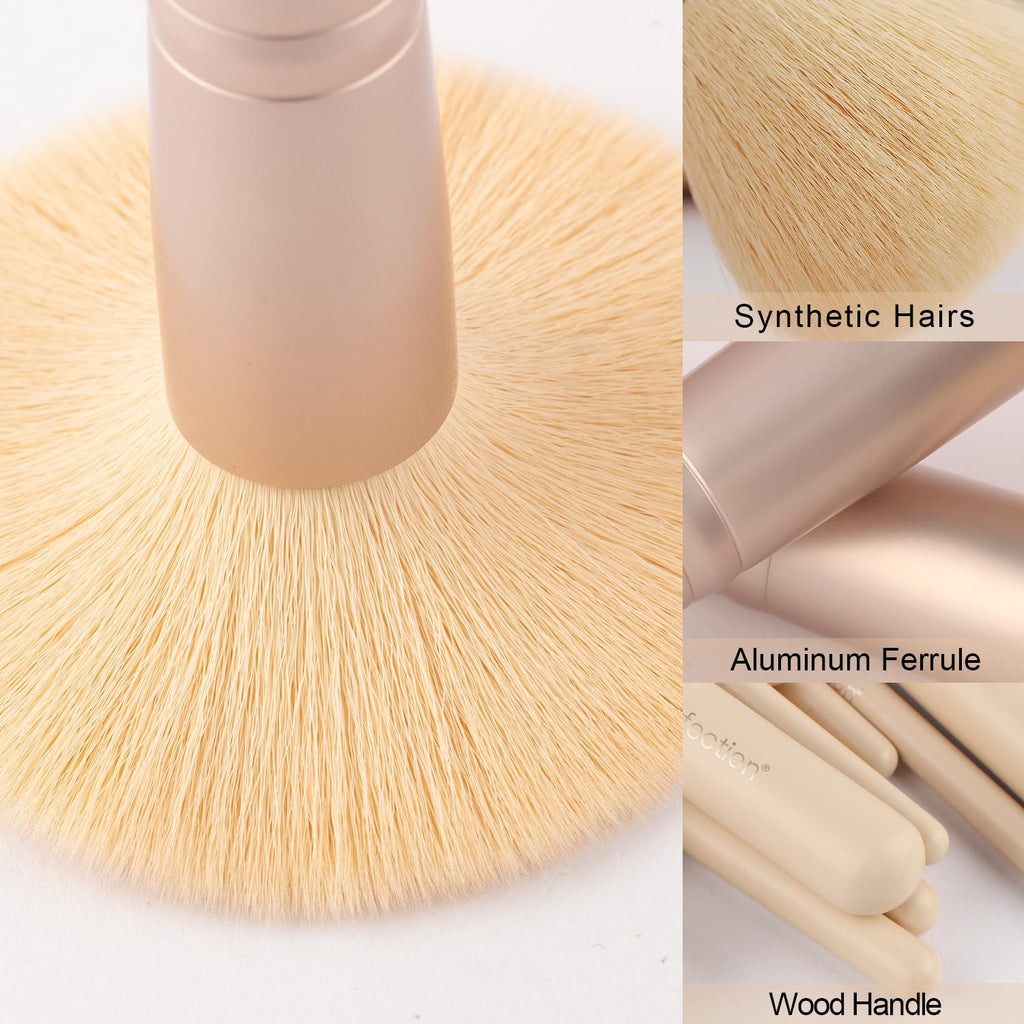 16-Piece Makeup Brush Set with Eyebrow Razor