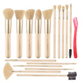 16-Piece Makeup Brush Set with Eyebrow Razor