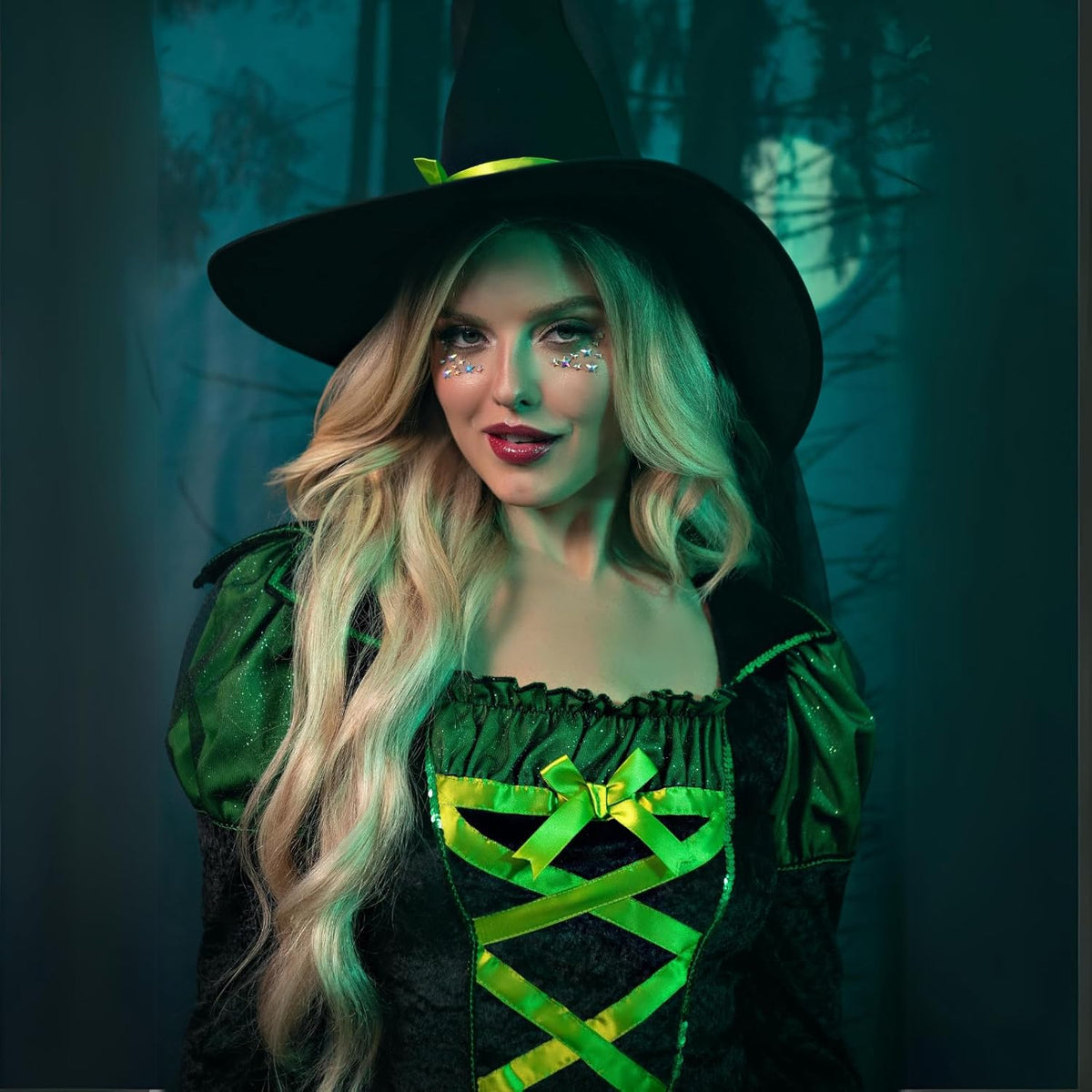 Women's Storybook Witch Dress & Hat Costume