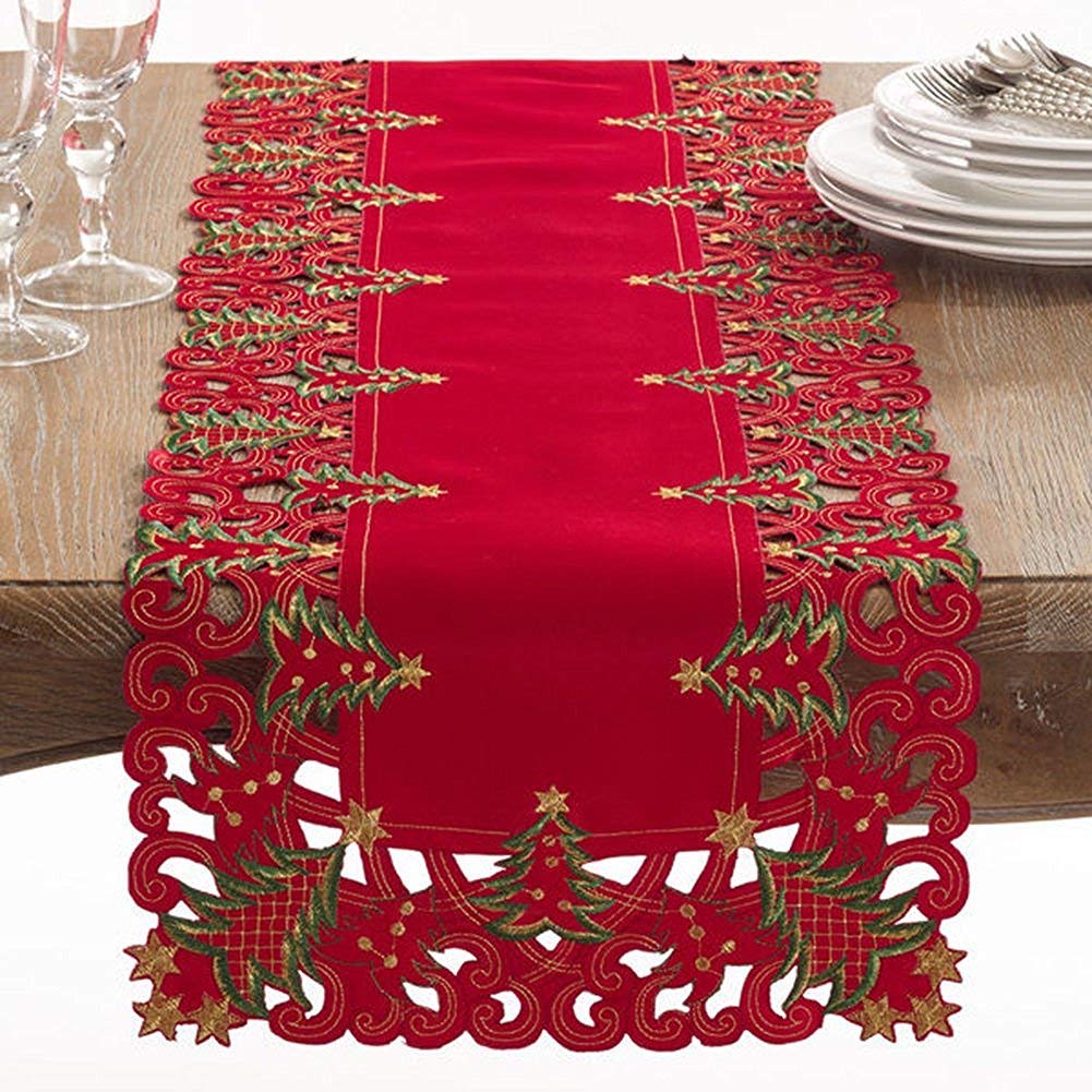 Fennco Styles Pandoro Christmas Tree Table Linen