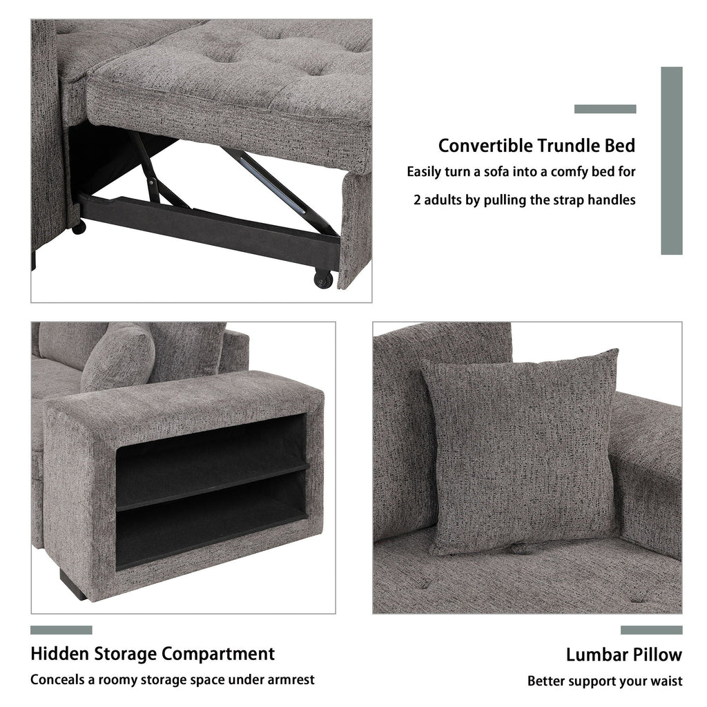 Modern L-Shape 3 Seat Reversible Sectional