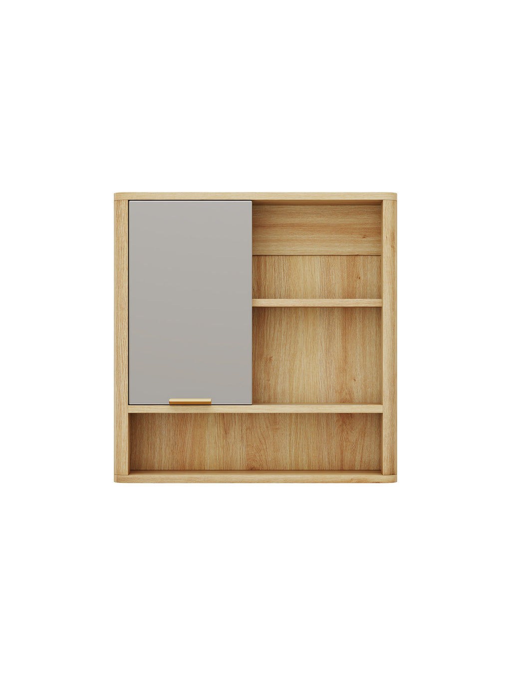 Natural Wood Finish Wall Mounted Mirror