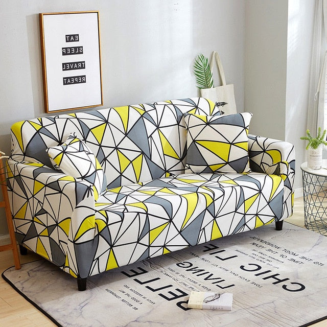Stretch Sofa Covers Furniture Protector Polyester Loveseat Couch Cover l 1/2/3/4-seater Arm Chair Cover for Living Room
