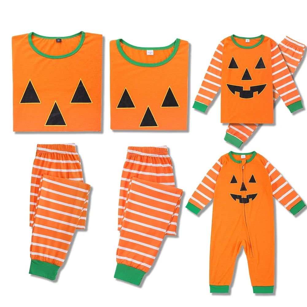 Orange Family Halloween Pajamas