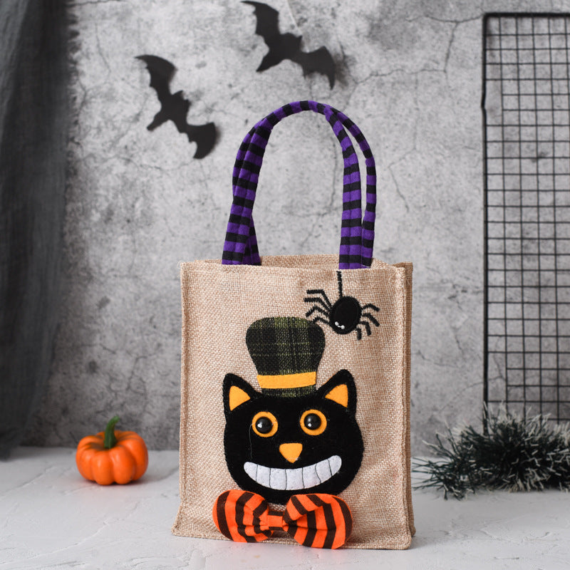 Halloween Linen Candy Tote