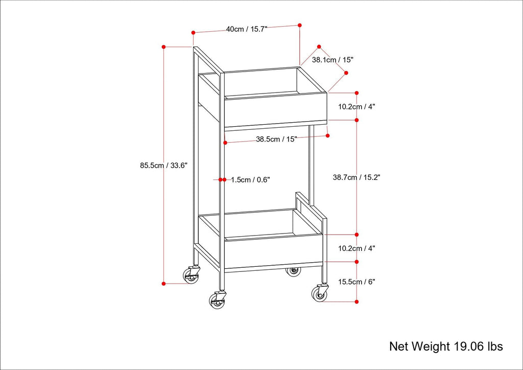 Natural Bar Cart with Mango Wood