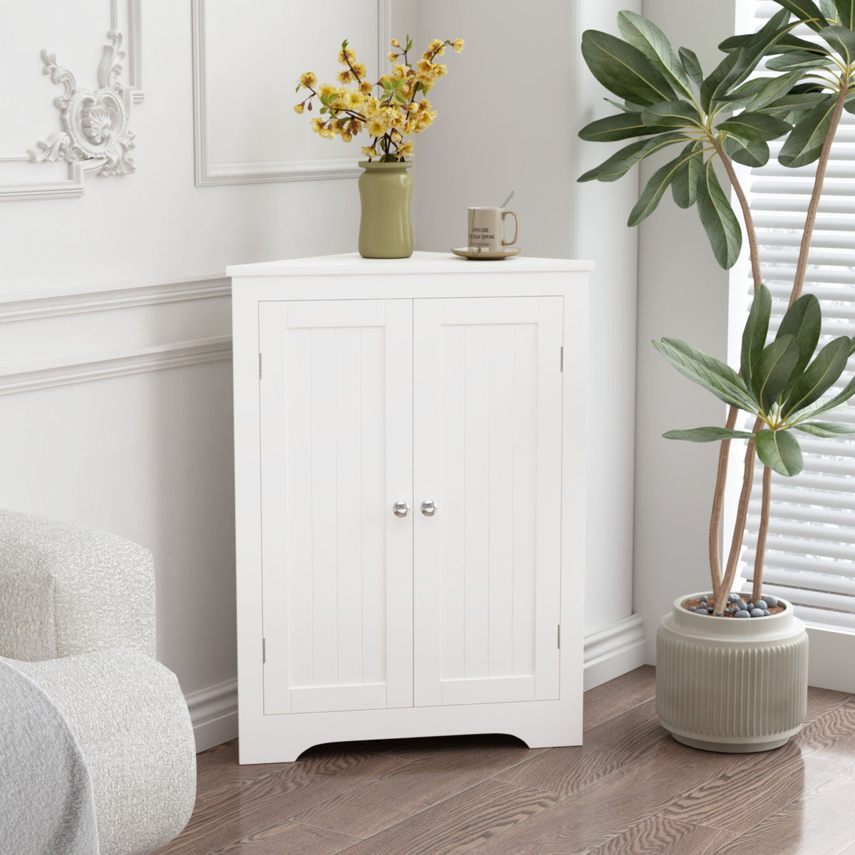 Corner Cabinet With 2 Doors And