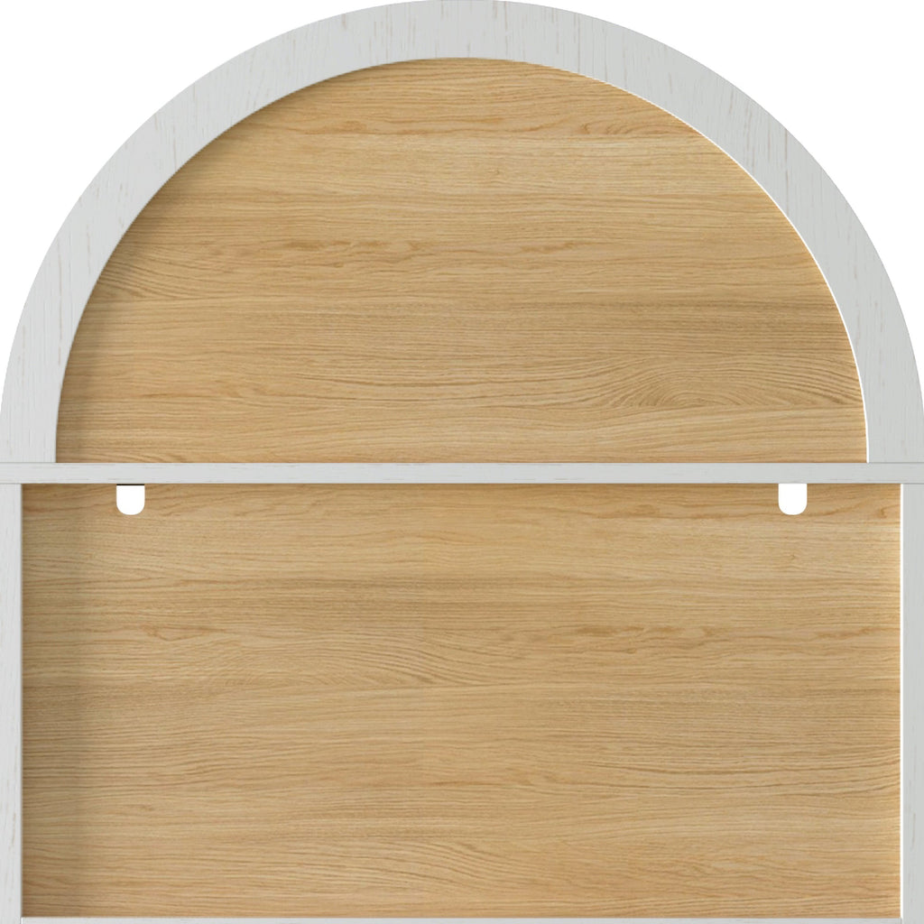 70-Inch Arched Bar Cabinet with Wine Rack