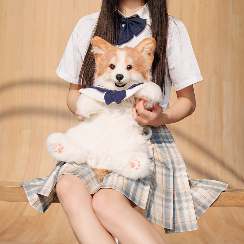 Plush Corgi Backpack with Detachable Straps