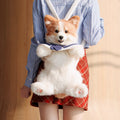 Plush Corgi Backpack with Detachable Straps