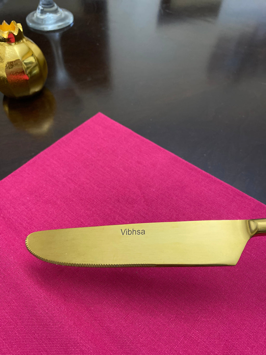 Vibhsa Designer Gold Stainless Steel Flatware 20 PC