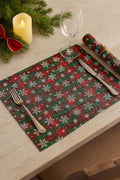 Fennco Styles Tartan Snowflake Placemats, Set of 4
