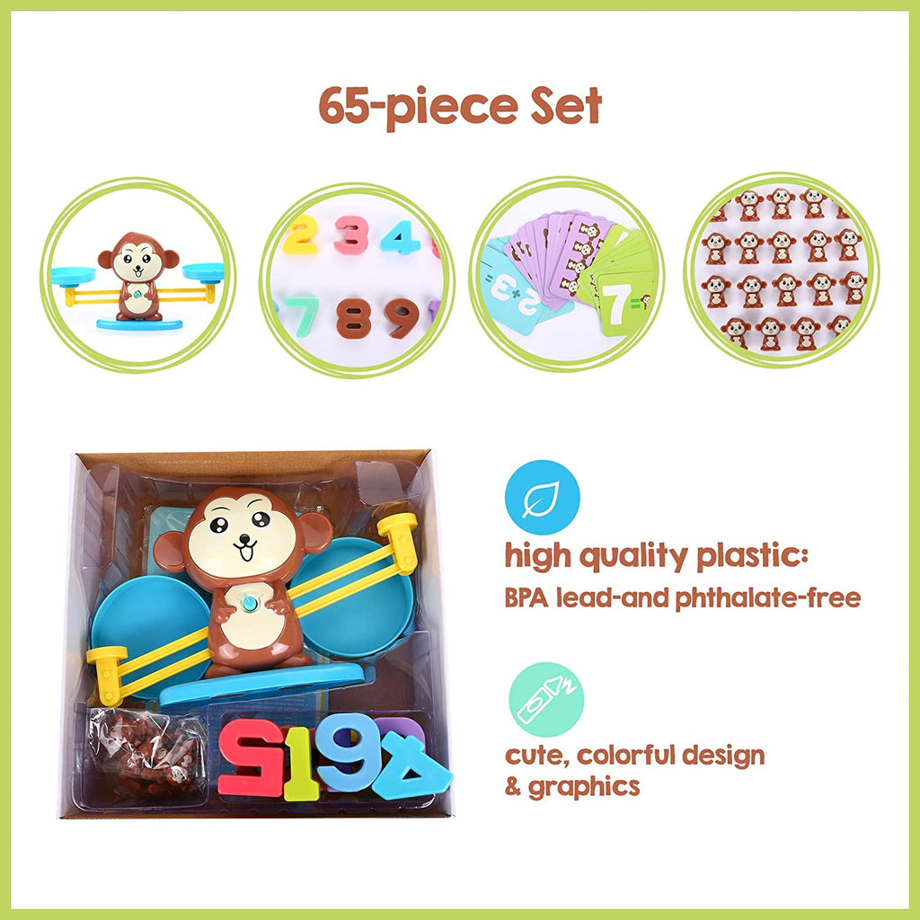 Monkey Balance Math Game Counting Toy 64 Pieces
