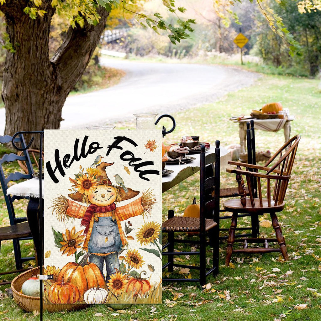 BACCESSOR Scarecrow Garden Flag, 12.5 × 18 in