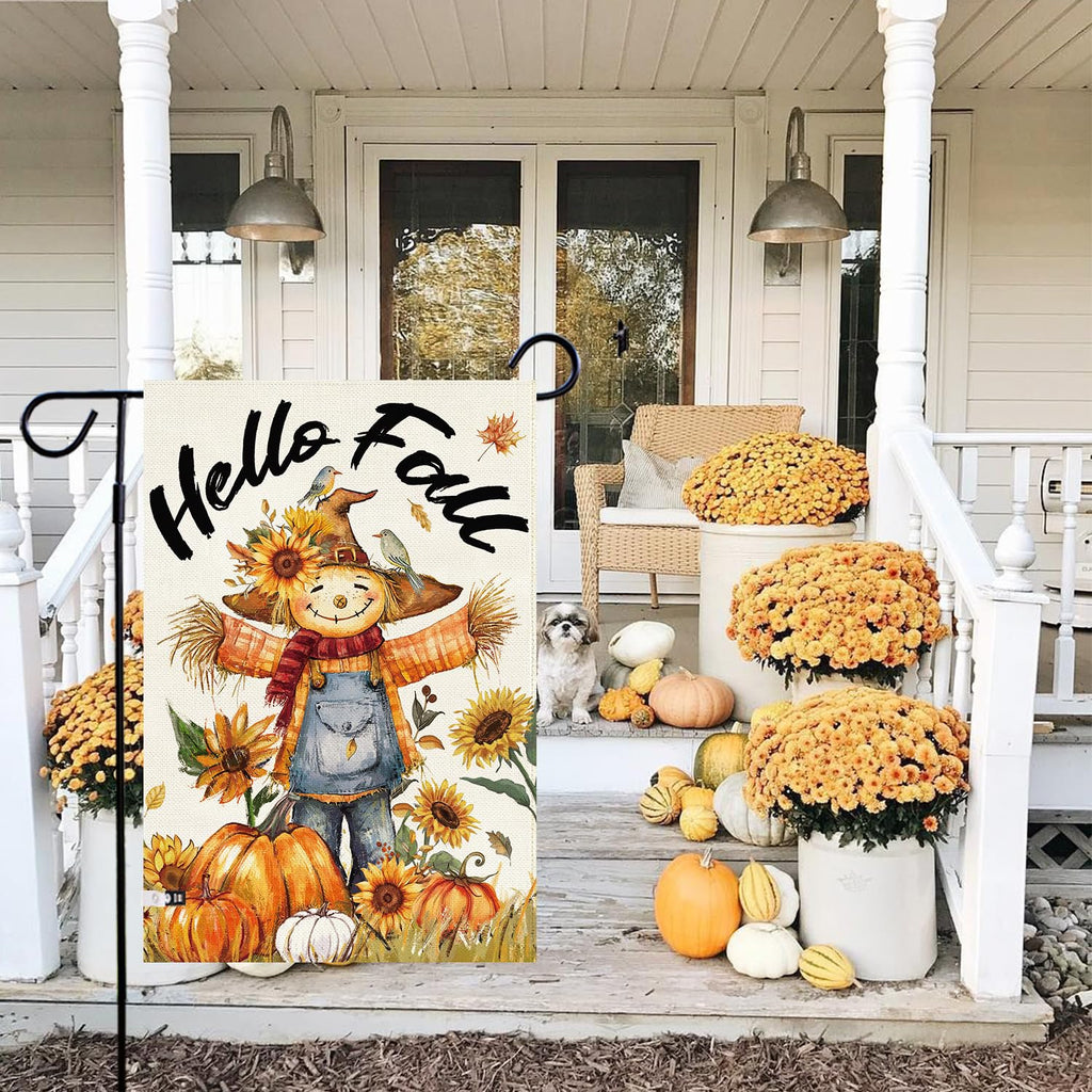 BACCESSOR Scarecrow Garden Flag, 12.5 × 18 in