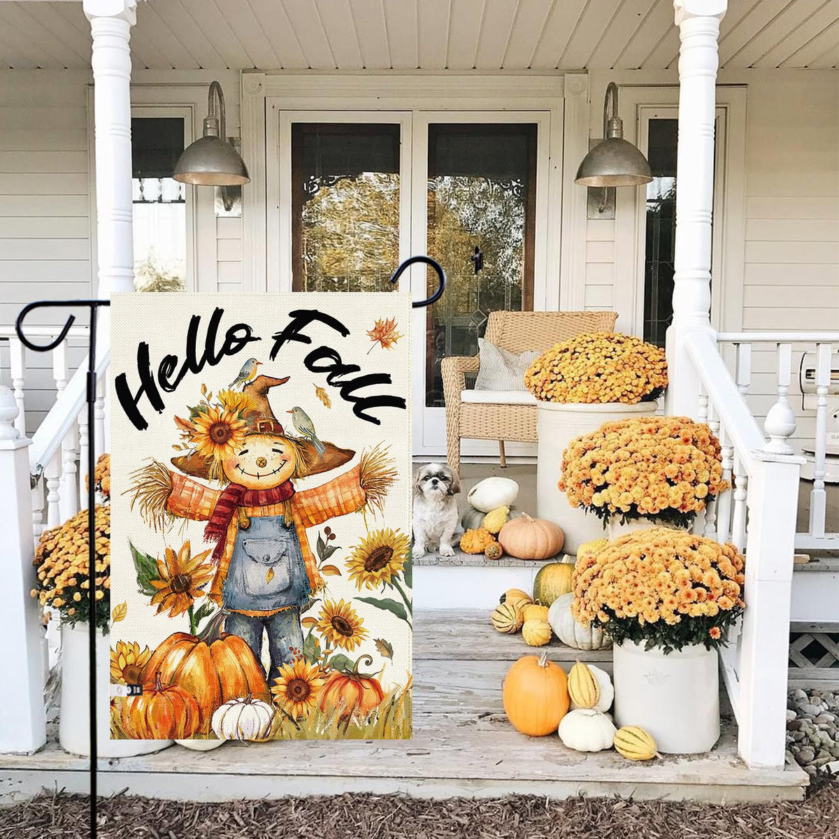 BACCESSOR Scarecrow Garden Flag, 12.5 × 18 in