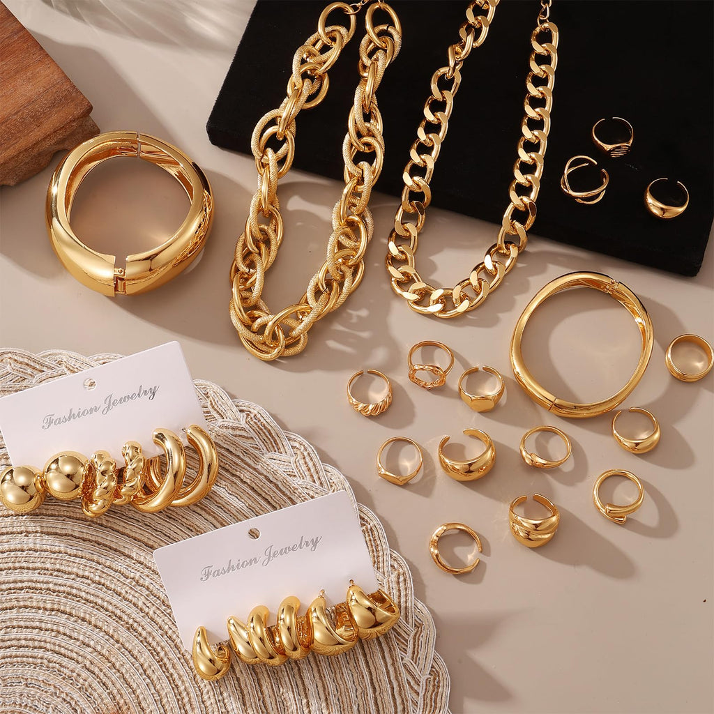 Gold-Tone Fashion Jewelry Set – Multiple Styles