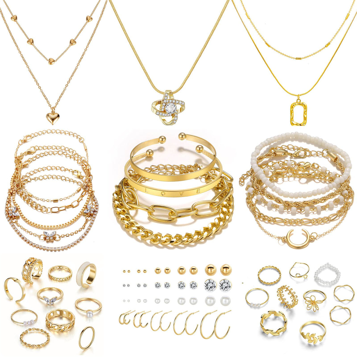 Gold-Tone Fashion Jewelry Set – Multiple Styles