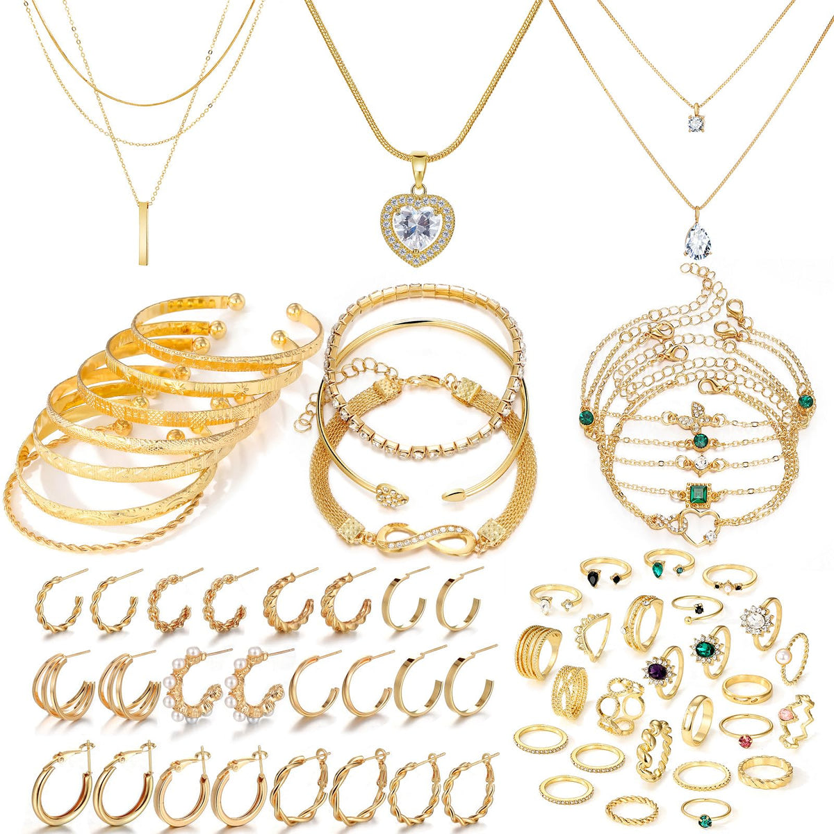 Gold-Tone Fashion Jewelry Set – Multiple Styles
