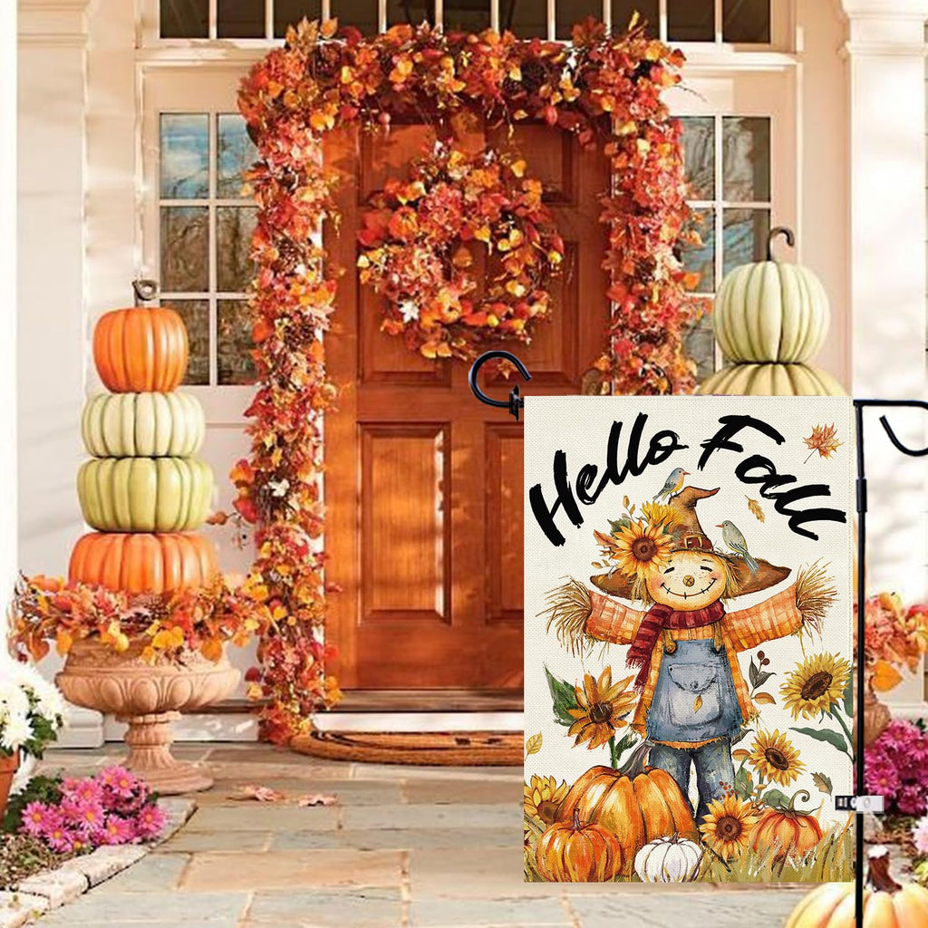 BACCESSOR Scarecrow Garden Flag, 12.5 × 18 in